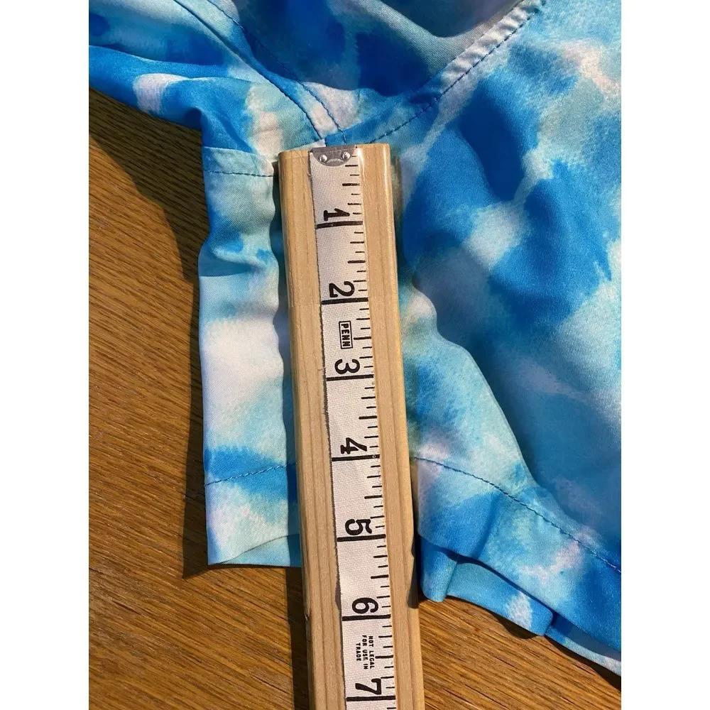 Speedo Mens Swim Shorts Size‎ XXL Trunks Blue Tie Dye Mesh Lined Pockets